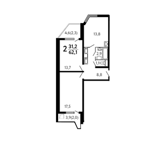 79,6 м², 3-комнатная квартира 18 500 000 ₽ - изображение 40