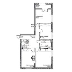 Квартира 91,5 м², 3-комнатная - изображение 1