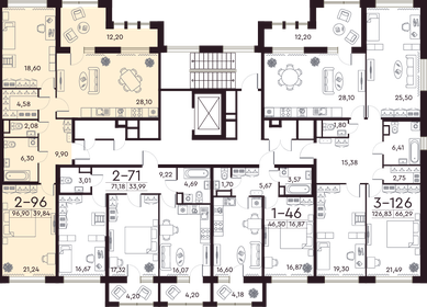 Квартира 97 м², 2-комнатная - изображение 2
