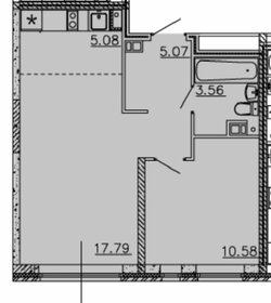 Квартира 42,3 м², 1-комнатная - изображение 1