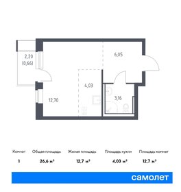 Квартира 26,6 м², студия - изображение 1