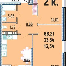 Квартира 66,2 м², 2-комнатная - изображение 3