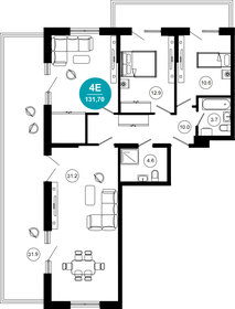 Квартира 131,7 м², 4-комнатные - изображение 1