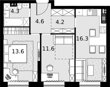 62,5 м², 3-комнатная квартира 14 500 000 ₽ - изображение 97