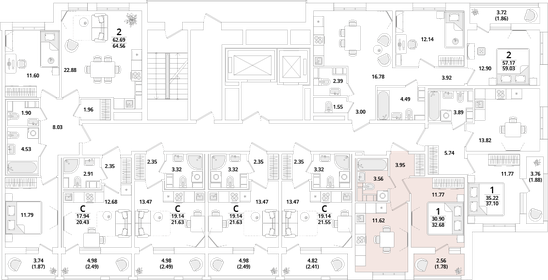 34 м², 1-комнатная квартира 9 500 000 ₽ - изображение 56