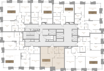 75 м², 1-комнатная квартира 81 200 392 ₽ - изображение 93