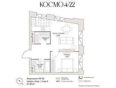 44,5 м², 1-комнатные апартаменты 46 500 000 ₽ - изображение 68