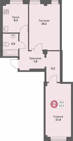 Квартира 61,4 м², 2-комнатная - изображение 1