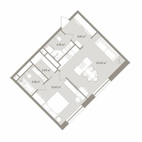 Квартира 51 м², 2-комнатные - изображение 1