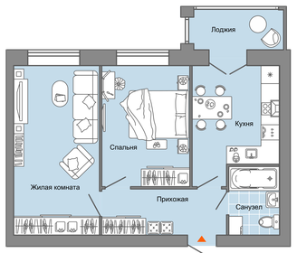 56 м², 2-комнатная квартира 6 409 527 ₽ - изображение 10