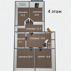 Квартира 153,5 м², 4-комнатная - изображение 2