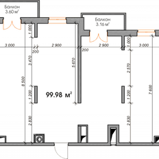 Квартира 98,7 м², 3-комнатная - изображение 1