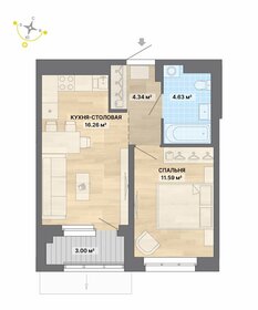 43,2 м², 1-комнатная квартира 5 700 000 ₽ - изображение 22