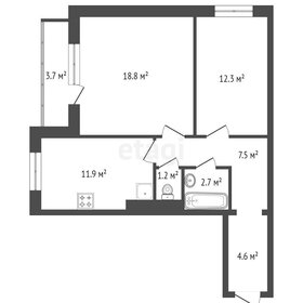 Квартира 62,7 м², 2-комнатная - изображение 2