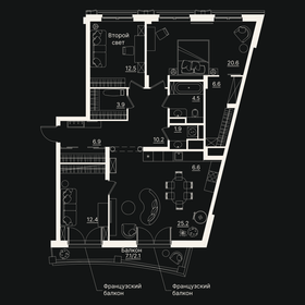 Квартира 117,8 м², 3-комнатная - изображение 1