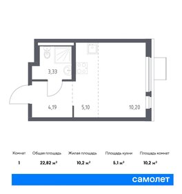 Квартира 22,8 м², студия - изображение 1