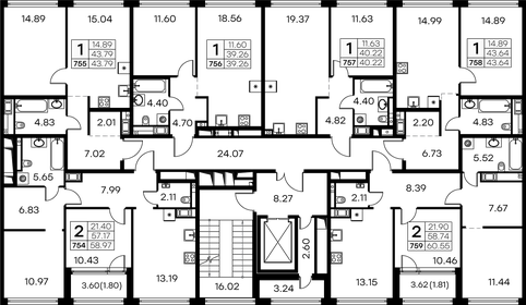 Квартира 43,6 м², 1-комнатная - изображение 2