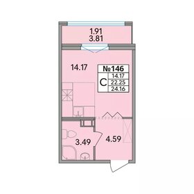Квартира 24,2 м², студия - изображение 1