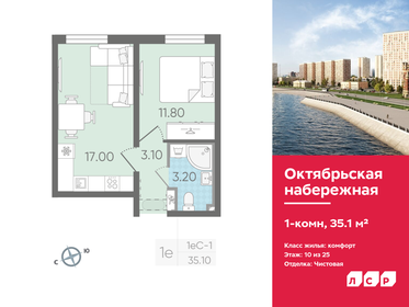 Квартира 35,1 м², 1-комнатная - изображение 1