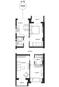 114,8 м², 3-комнатная квартира 12 910 500 ₽ - изображение 38