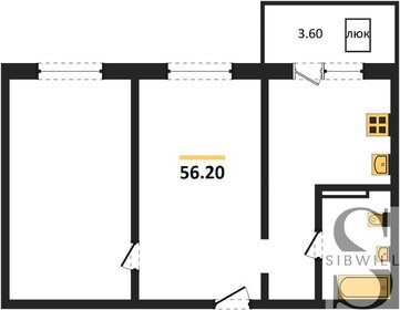 Квартира 56,2 м², 2-комнатная - изображение 1