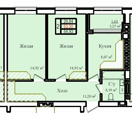 57,2 м², 2-комнатная квартира 4 000 000 ₽ - изображение 61