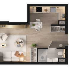 Квартира 27 м², студия - изображение 2