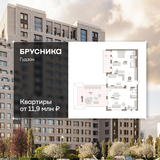 30,9 м², квартира-студия 6 000 000 ₽ - изображение 104