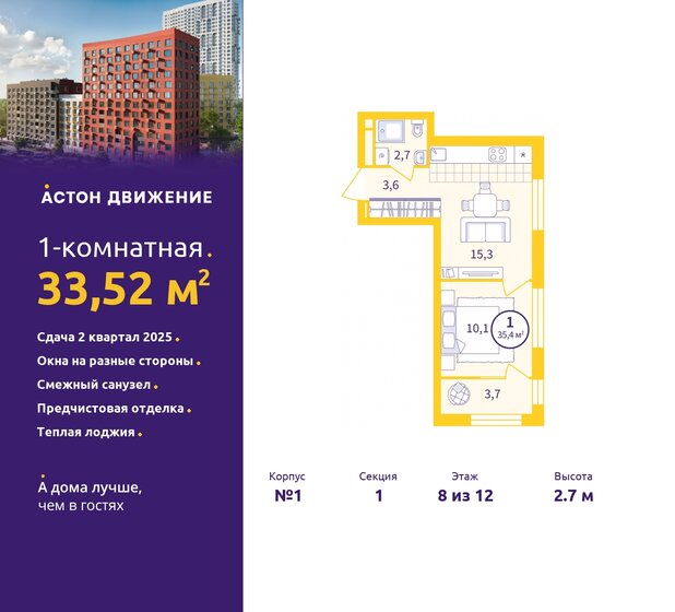 62,1 м², 2-комнатная квартира 9 811 800 ₽ - изображение 33