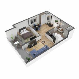 Квартира 61,8 м², 2-комнатные - изображение 1