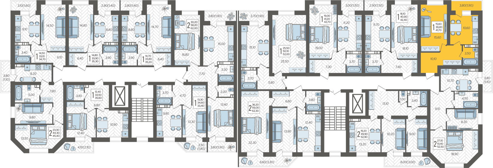 44,2 м², 1-комнатная квартира 5 700 000 ₽ - изображение 90