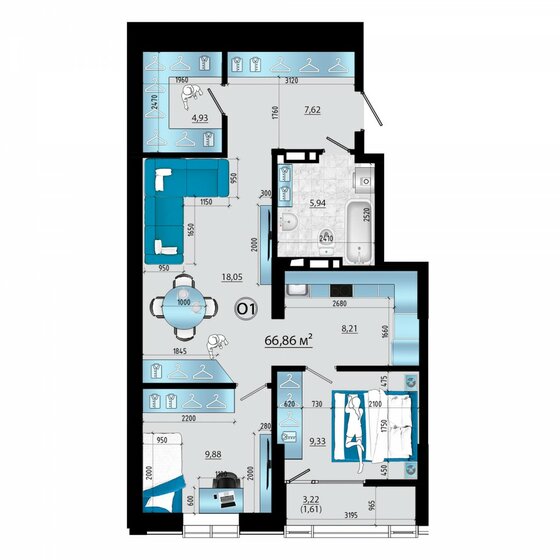 78 м², 3-комнатная квартира 17 959 998 ₽ - изображение 46
