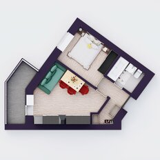 Квартира 34 м², 1-комнатная - изображение 3