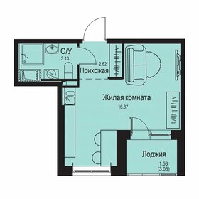 Квартира 24,2 м², студия - изображение 1