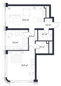 Квартира 69,8 м², 2-комнатная - изображение 1