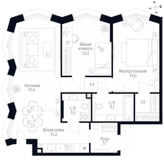 Квартира 76,3 м², 3-комнатная - изображение 3