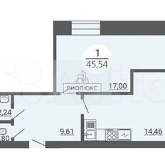 Квартира 45,5 м², 1-комнатная - изображение 3
