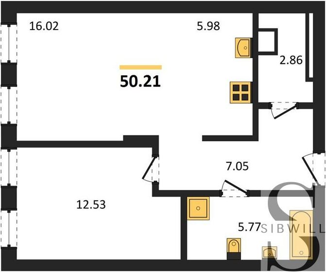 45,4 м², 1-комнатная квартира 8 250 000 ₽ - изображение 50