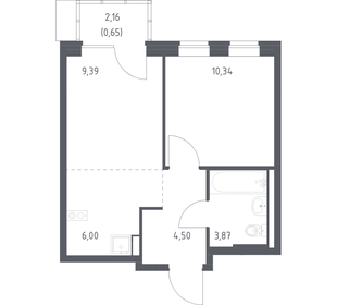 Квартира 34,8 м², 1-комнатная - изображение 1