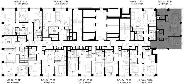 Квартира 61,4 м², 2-комнатная - изображение 3
