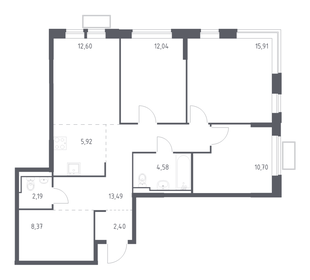 Квартира 87,3 м², 3-комнатная - изображение 1