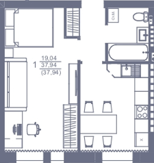 33,2 м², 1-комнатная квартира 3 350 000 ₽ - изображение 18