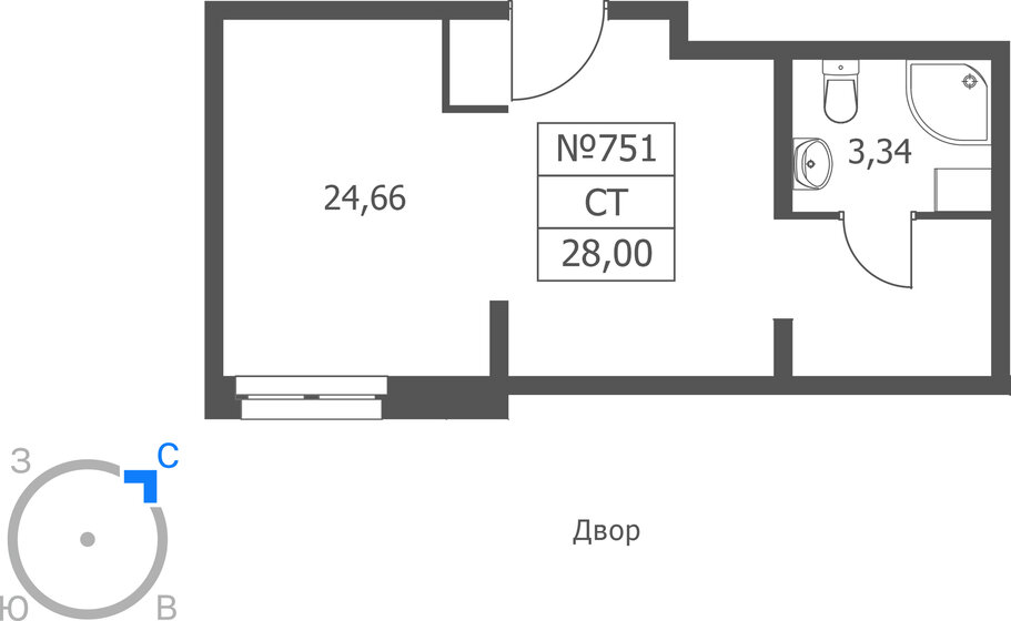 20,9 м², квартира-студия 10 341 800 ₽ - изображение 31