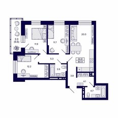 Квартира 80,9 м², 3-комнатная - изображение 2