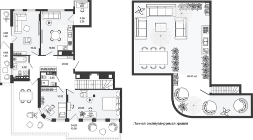 Квартира 110 м², 3-комнатная - изображение 1