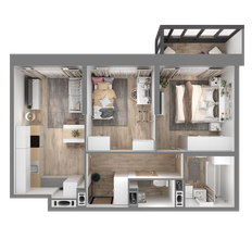 Квартира 49,1 м², 2-комнатная - изображение 2
