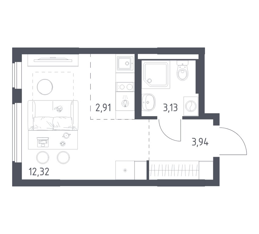 Варианты планировок ЖК «Горки Парк» - планировка 2