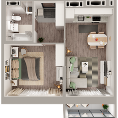 Квартира 44,1 м², 1-комнатная - изображение 2