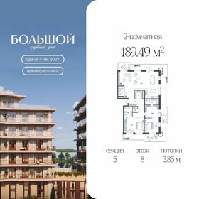Квартира 189,5 м², 2-комнатная - изображение 1