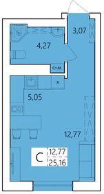 Квартира 25,2 м², студия - изображение 1